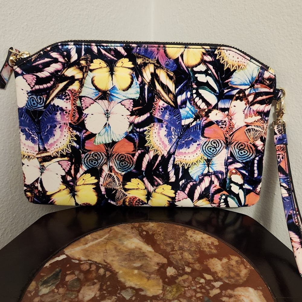 Lodis Butterfly Print Wristlet